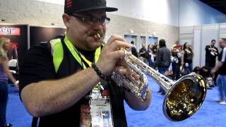 BAC Custom Trumpet Evelynn being played by Farnell Newton  NAMM [upl. by Eixam]