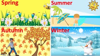 Four Seasons in English 🌞  Seasons amp Weather vocabulary [upl. by Araccat]