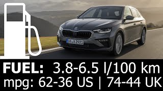 2024 Skoda Scala 10 TSI 115HP highway city fuel consumption economy l100 km mpg range Škoda [upl. by Eical]