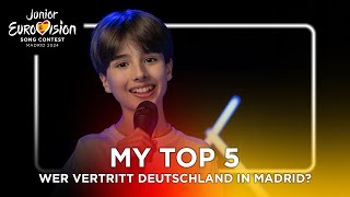 Wer vertritt Deutschland in Madrid Germany  My Top 5  Junior Eurovision 2024 [upl. by Addis]