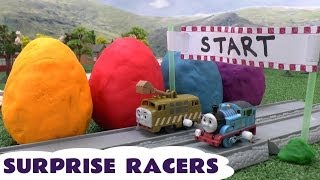 Fun Play Doh Thomas The Tank Engine Wind Up Racers [upl. by Bithia156]