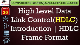 L30 High Level Data Link ControlHDLC Introduction  HDLC Frame Format  DCN Lectures in Hindi [upl. by Mommy]