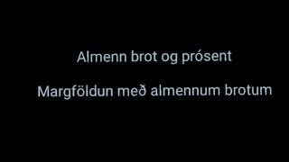 Almenn brot og prósent  Margföldun með almennum brotum  7bekkur [upl. by Nivag103]