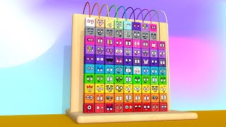 Numberblocks 1100 Counting Numberblocks Cube1 to 100 Learn to Count Number Patterns [upl. by Lisab]