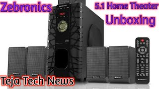 Zebronics ZEBBT6590RUCF Bluetooth 51 Home Theater Unboxing and initial impressions TEJA TECH NEWS [upl. by Annawik]