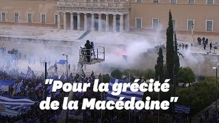 Violences à Athènes lors dune manif contre le nouveau nom de la Macédoine [upl. by Niggem]