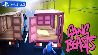 Gang Beasts PS4 One Life Full Game Level 8 Death 4K [upl. by Ahsenak]