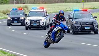 When Police Chase IDIOTS on Motorcycles Caught on Camera [upl. by Amargo]