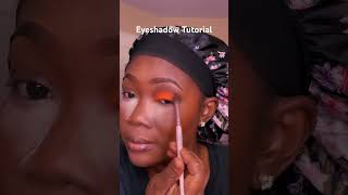 An orange eye look fallmakeuplook orangeeyeshadow eyeshadowtoturial shortvideo [upl. by Rohclem637]