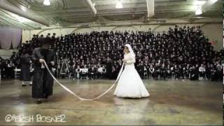 Bobov Rebbe Shlita dancing Mitzva Tantz at Wedding [upl. by Aicnarf859]