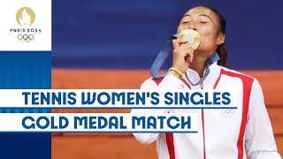 Qinwen Zheng wins gold in womens tennis singles 🇨🇳🥇  Paris 2024 highlights [upl. by Boylston]