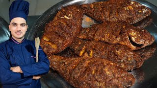 Fish Fry RecipeLahori Fish Fry HomemadeMasala Fish FryChef M Afzal Restaurant Style Fish Fry [upl. by Annoved]