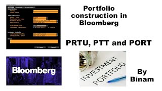 Quick Active Portfolio construction in Bloomberg [upl. by Hew]