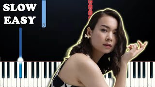 Mitski  Liquid Smooth EASY SLOW PIANO TUTORIAL [upl. by Coltun]