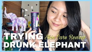 TRYING DRUNK ELEPHANT TLC FRAMBOOS GLYCOLIC NIGHT SERUM  ElizaVania [upl. by Feld311]