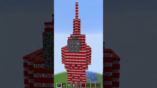 Minecraft TNT Eiffel Tower Playful Pranks minecraft shorts [upl. by Ahseet520]