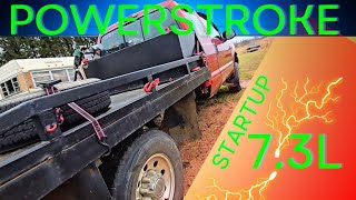 73L Powerstroke Diesel cold start to connect the Western Plow [upl. by Nesyt]