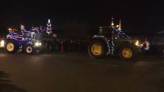 Illuminated Tractor Run Welshpool December 2022 [upl. by Nekcerb827]