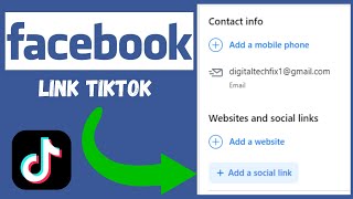 How to Link Tiktok to Facebook Account on LaptopPC [upl. by Lednahc]