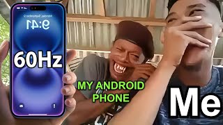 Android Users Reaction to iPhone 16 60Hz Display [upl. by Htiaf]