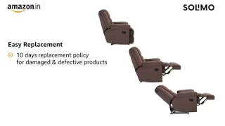 Amazon Brand  Solimo Musca Single Seater Fabric Recliner Chocolate recliner sofa Recliner chair [upl. by Waxman611]