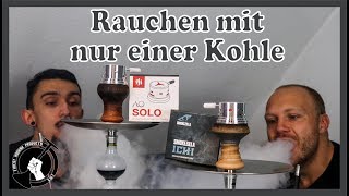 Shisha rauchen mit einer Kohle  Sparsames Setup mit Doelid im Test [upl. by Charla]