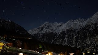 Night to Sunrise Timelapse in Grächen  Starry Sky Weisshorn amp the Alps [upl. by Yrrek]