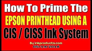 How to prime the Epson Printhead using a CIS ink system [upl. by Sivar]