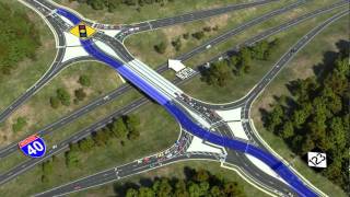 Diverging Diamond Interchange Visualization [upl. by Assillim]