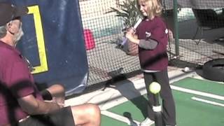 Fastpitch Softball 6 YearOld Learning How to Hit [upl. by Cummings393]