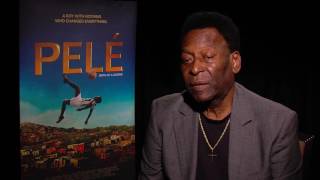 PELÉ interview  most recent interview with Pelé talking about the movie Pelé Birth Of A Legend [upl. by Farrand189]