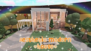 Roblox Bloxburg  Aesthetic Modern House  No Advanced Placement  70k [upl. by Hickie]