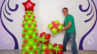 ARBOL DE NAVIDAD con globos 🎄  adornos navideños  Decoración navideña 2023  Gustavo gg [upl. by Silda]