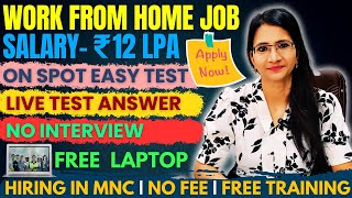 12th Pass Job  No Interview  Work From Home Job 2024  Online Job at Home  Earn money [upl. by Oinoitna588]