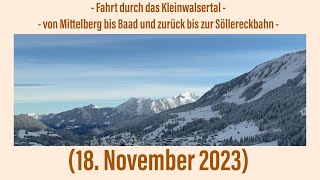 Fahrt durch das WinterWonderland Kleinwalsertal ￼18 November 2023 ￼ [upl. by Abdulla]