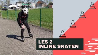 Leren inline skaten Les 2 [upl. by Nosyrb]