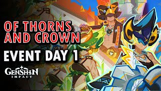 Of Thorns and Crown Day 1 Event Guide  Genshin Impact 50 [upl. by Bevis434]