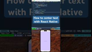 React NativeExpo How to center text with React Native [upl. by Halilak]