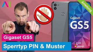 Gigaset GS5  Sperrtyp PIN und Muster • 📱 • 🀡 • ☡ • Anleitung  Tutorial [upl. by Ytsirc]