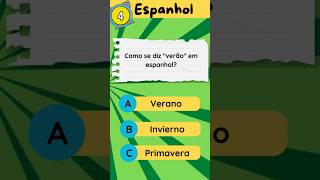 Como se diz verão em espanhol quiz shorts [upl. by Anjali]