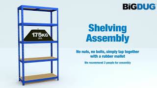 BiGDUG 3 Bay Boltless Shelving Mega Deal 3D Assembly [upl. by Onaivlis151]