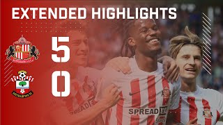 Extended Highlights  Sunderland AFC 5  0 Southampton FC [upl. by Bennir]