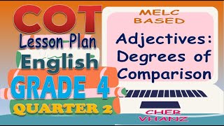 COT Lesson Plan in English 4 Q1  Use adjectives degress of comparison order in sentences [upl. by Moran]