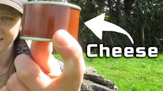 Cheese in a Can from the NZ Army Ration Pack  Taste Test [upl. by Marka169]