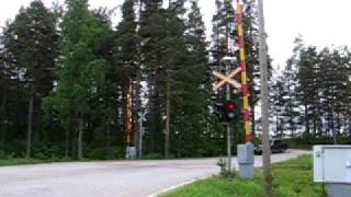 Finnish regional train passed Punkaharju level crossing [upl. by Naresh]