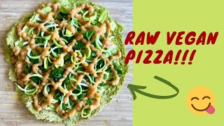 RAW VEGAN PIZZA RECIPE  easy fast delicious [upl. by Zalea]