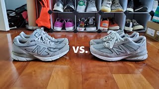 New Balance Made in USA 990v4 vs 990v5 Comparison Sizing Design and Comfort [upl. by Olyhs]