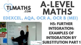 ASALevel Maths Integration  Integrating by Substitution Definite integrals [upl. by Ciredor]