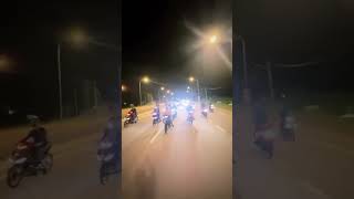 Geng2 fighter keluar Malam Minggu semua fighter  125 drag tak pakai brek belakang short shorts [upl. by Hylton336]