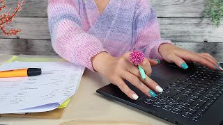 ASMR Paper amp Typing Sounds • Data Entry • Home Office Ambiance [upl. by Pedaiah355]